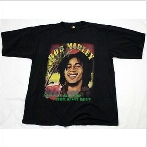Bob Marley Men's Zion Reggae Music Jamaica Black Tee T Shirt Size XXL